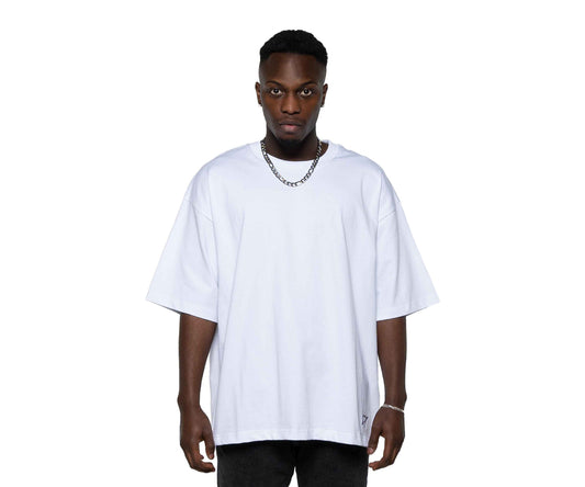 Basic Oversized T-Shirt aus 100% Baumwolle in Weiß